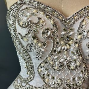 BEJEWELLED WHITE TUTU WEDDING GOWN US SIZE 6